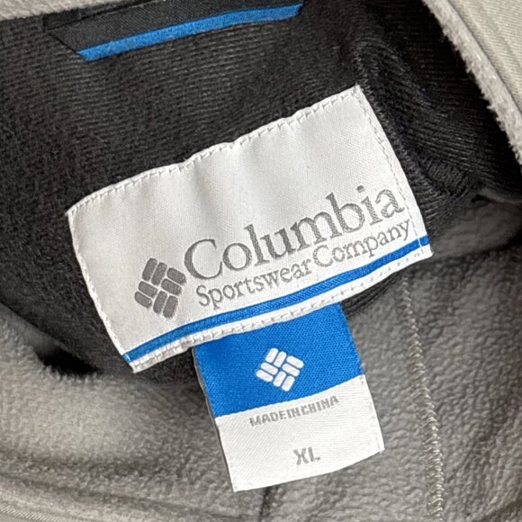 Columbia Omni Shield Jacket Mens XL Gray Ascender II Softshell Fleece Lined Zip - Picture 9 of 10
